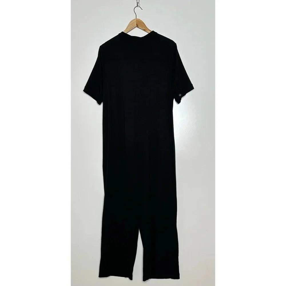 Universal Standard Black Button Front Wide Leg Jumpsuit Coveralls Size Xs 10-12 — image 8 of 8